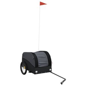 vidaXL Przyczepka rowerowa dla zwierząt, czarna, 30 kg, żelazo