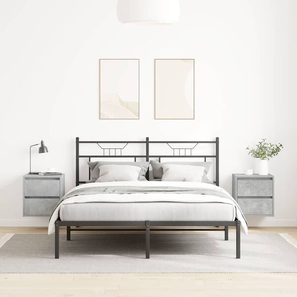 vidaXL Szafki nocne ścienne 2 szt. Betonowy szary 38x34x40 cm