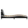 vidaXL Rama ł&oacute;żka, Viana, z LED bez materaca, czarno-biała, 100x200 cm