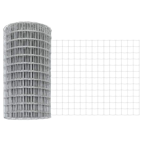 vidaXL Ogrodzenie Euro Srebrny 0.8 x 10 m