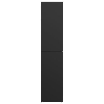 vidaXL Szafka na buty, czarna, 80x39x178 cm, materiał drewnopochodny