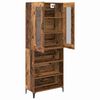 vidaXL Highboard Montowane na ścianie Stare drewno 69,5 x 34 x 180 cm