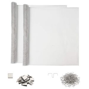 vidaXL Pokrywa szybu świetlnego z klipsami 2 szt. 70 x 130 cm srebrny