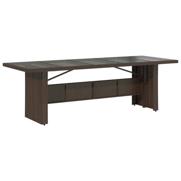 vidaXL 9-cz. zestaw ogrodowych mebli bistro z poduszkami, brązowy