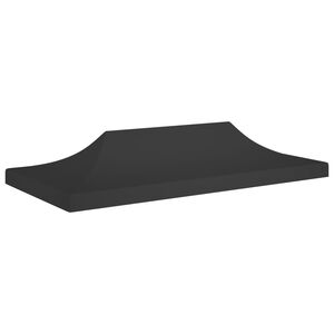vidaXL Dach do namiotu imprezowego, 6 x 3 m, czarny, 270 g/m&sup2;