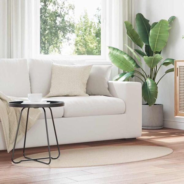 vidaXL Dywany pokojowe Owalny HUARTE Beżowy 80 x 150 cm 100% poliester