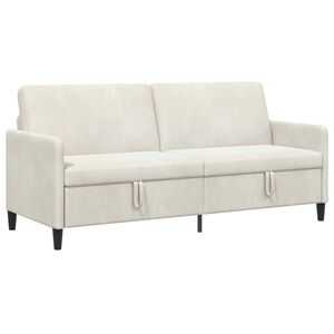 vidaXL Sofa z miejscem do przechowywania kremowy 192 x 78 x 87 cm