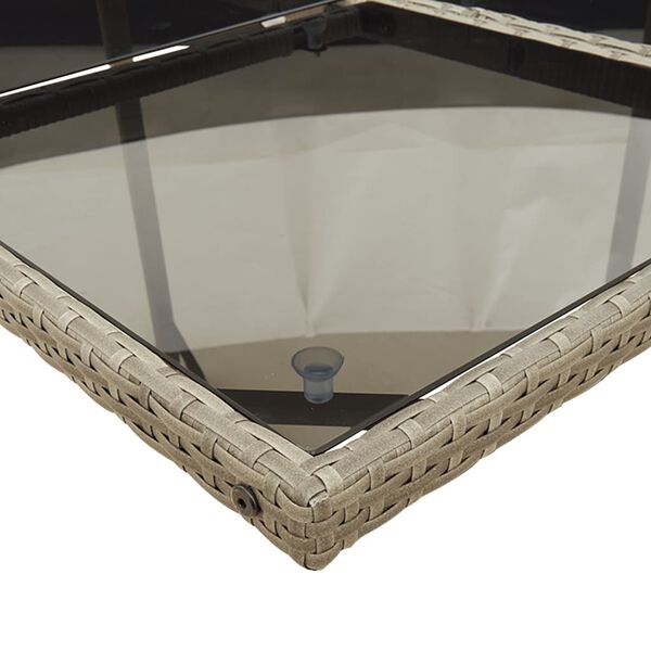 vidaXL 11-cz. zestaw mebli do ogrodu, z poduszkami, szary rattan PE