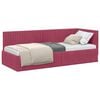 vidaXL Rama ł&oacute;żka narożnego Czerwone wino 80 cm x 200 cm Aksamit