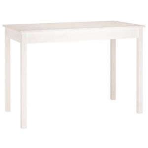 vidaXL St&oacute;ł jadalniany, biały, 110x55x75 cm, lite drewno sosnowe