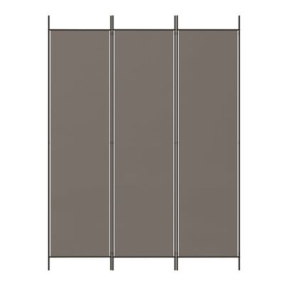 vidaXL Parawan 3-panelowy, antracytowy, 150x200 cm, tkanina