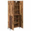 vidaXL Highboard Montowane na ścianie Stare drewno 69,5 x 34 x 180 cm