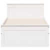 vidaXL Ł&oacute;żko z wezgłowiem, bez materaca, białe, 75x190 cm, sosnowe
