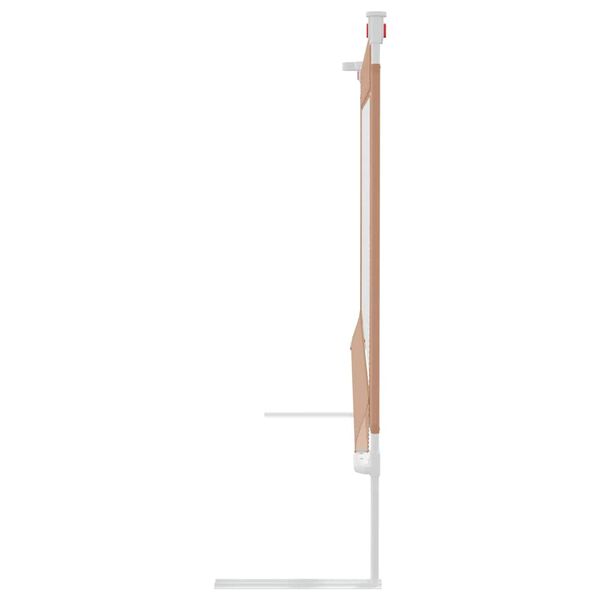 vidaXL Barierka do ł&oacute;żeczka dziecięcego, taupe, 200x25 cm, tkanina