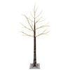 vidaXL Ośnieżona choinka LED brązowy 22 x 22 x 120 cm