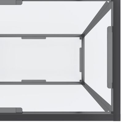 vidaXL Stolik konsolowy, przezroczysty, 200x35x75,5cm, szkło hartowane