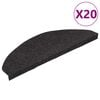 vidaXL Maty na schody samoprzylepne 20 szt. Czarne 65x22,5x3,5 cm