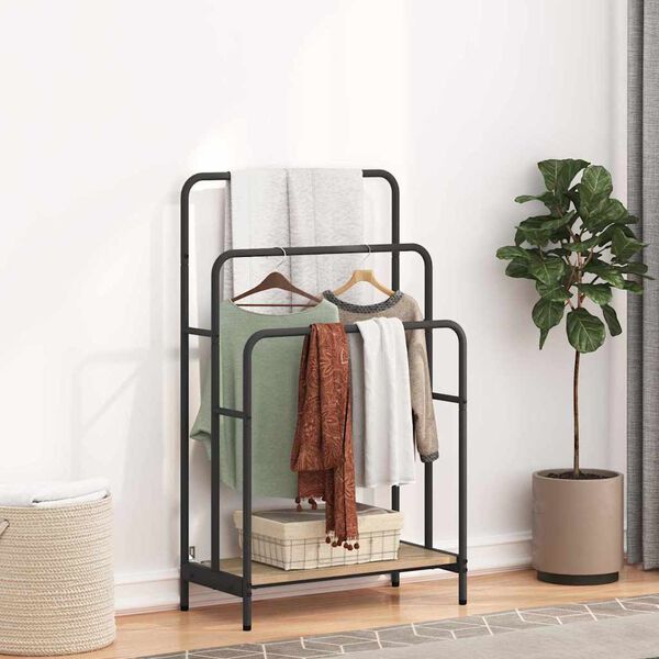 vidaXL Wieszak na ubrania z p&oacute;łką Dąb Sonoma 60 x 30 x 100,5 cm