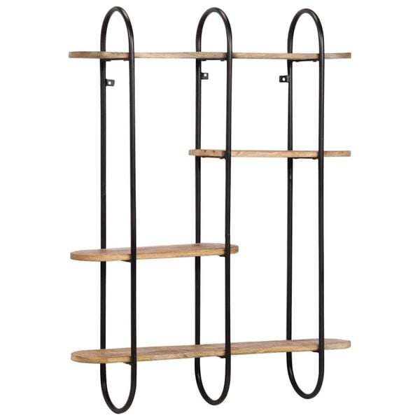 vidaXL P&oacute;łka ścienna 90x20x116,5 cm lite drewno surowe mango