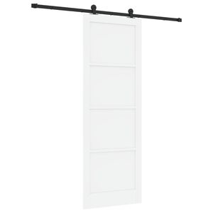 vidaXL Drzwi przesuwne ORKDAL 83 x 232 cm Lite drewno sosnowe Biały
