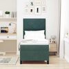 vidaXL Ł&oacute;żko z sprężyną LED Ciemna zieleń 80 x 200 cm tkanina