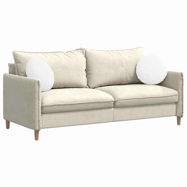 vidaXL Poduszki na siedziska 2 pcs Biały &Oslash;40 x 13 cm tkanina