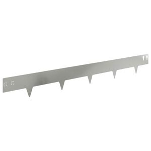 vidaXL Krawężnik do trawnika 10 szt. 100 x 12 cm Stal srebrny