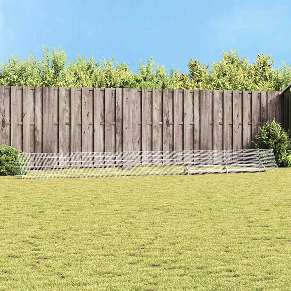 vidaXL Klatka dla kur Srebrny 650 x 55 x 55 cm Stal Galwanizowana