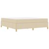 vidaXL Ramka ł&oacute;żka z materacem Kremowy 180 x 200 cm tkanina