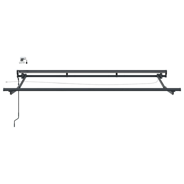 vidaXL Rama markizy elektrycznej z LEDami Antracyt 3 x 2 m Aluminium