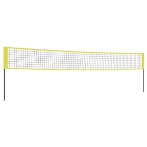 vidaXL Siatka do gry w siatk&oacute;wkę, ż&oacute;łto-czarna, 823x244 cm, tkanina PE