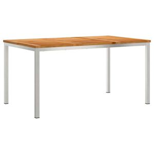 vidaXL St&oacute;łJadalny Brązowy 150 x 90 x 75 cm Lite drewno teakowe