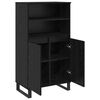 vidaXL Highboard Czarny 60 x 36 x 110 cm Materiał drewnopochodny