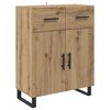 vidaXL Highboard z szufladą Dąb rzemieślniczy 69,5 x 34 x 180 cm
