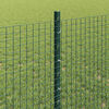 vidaXL Ogrodzenie z słupkiem Zielony 0,8 x 10 m Stal i PVC