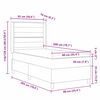 vidaXL Ł&oacute;żko z sprężyną LED z materacem Jasnoszary 90 x 200 cm tkanina
