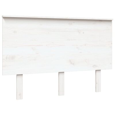 vidaXL Wezgłowie łóżka, białe, 124x6x82,5 cm, lite drewno sosnowe