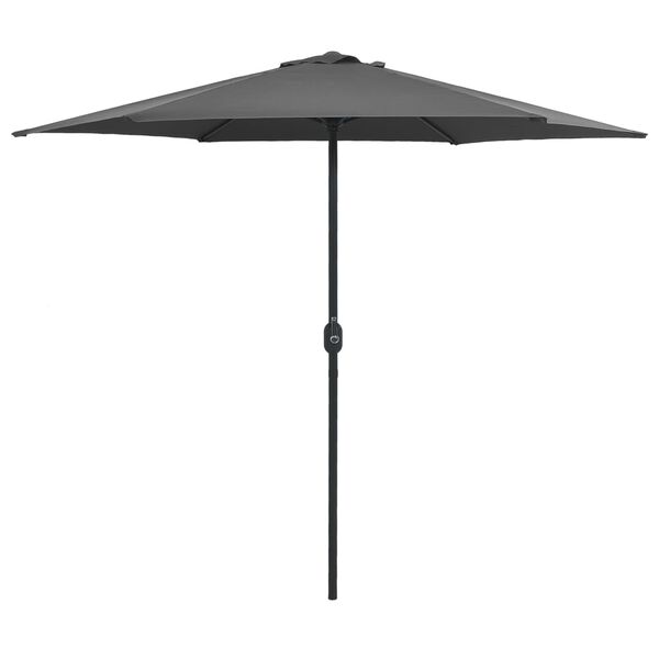 vidaXL Parasol ogrodowy na aluminiowym słupku, 270x246 cm, antracytowy