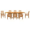 vidaXL Zestaw do jadalni w ogrodzie 9 pcs Lite drewno teakowe
