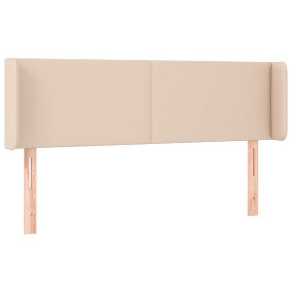 vidaXL Zagł&oacute;wek uszak, cappuccino, 147x16x78/88 cm, sztuczna sk&oacute;ra