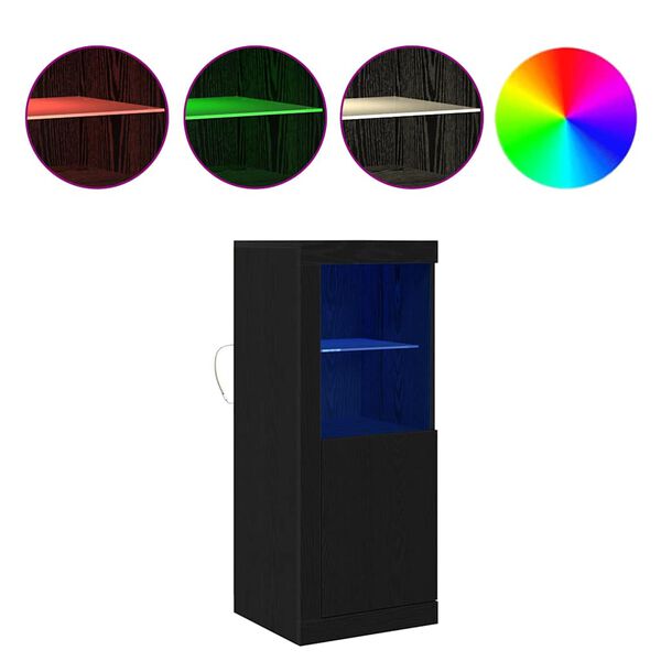 vidaXL Bufet Czarny 41 x 37 x 100 cm Materiał drewnopochodny