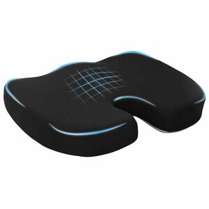 vidaXL Poduszka na siedzisko Czarny 47 x 36,5 x 8 cm Pianka z pamięcią