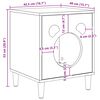 vidaXL Koty Dom Dąb rzemieślniczy 42,5 x 40 x 53 cm