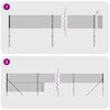 vidaXL Ogrodzenie z siatki, ze stopami słupk&oacute;w, antracytowe, 2x10 m