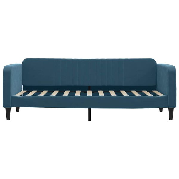 vidaXL Sofa z materacem do spania, niebieska, 80x200 cm, aksamit
