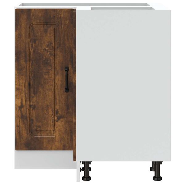 vidaXL Narożna szafka kuchenna dolna, Kalmar, przydymiony dąb