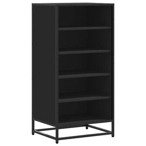 vidaXL Stojak na buty, czarny, 48x38x97,5 cm, materiał drewnopochodny