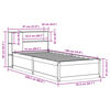 vidaXL Rama łóżka bez materaca, 75x190 cm, lite drewno sosnowe