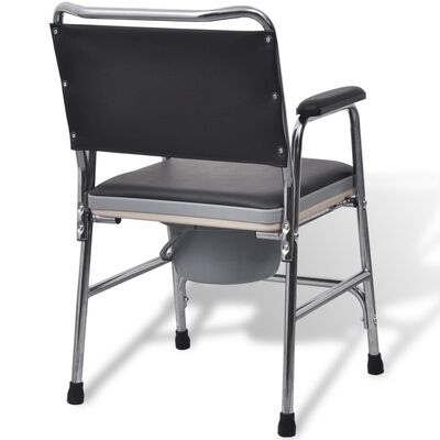 vidaXL Krzesło komodowe, stalowe, czarne