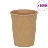 vidaXL Papierowe kubki, 1000 szt., 8oz, 200ml, brązowy